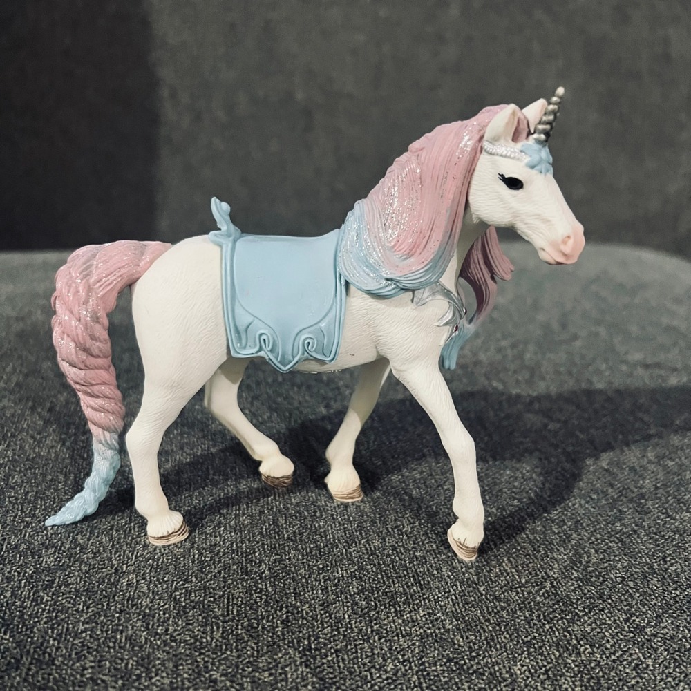 Schleich Bayala Unicorn Figure Kids OS White Pink Blue Glitter Fantasy Toy